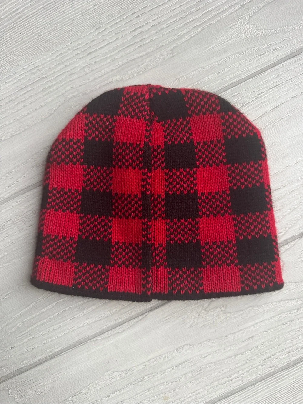 Kids Buffalo plaid beanie, checkered